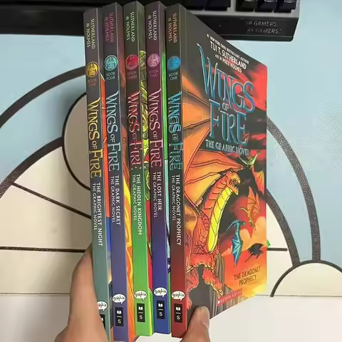 8 books Wings of Fire Children's Adventure Story Science Fiction Bridge Comic Book Learning English