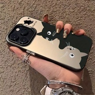 Ốp điện thoại hình mèo úp ngược đơn giản và phù hợp với những người thời trang. Chống rơi và chống t