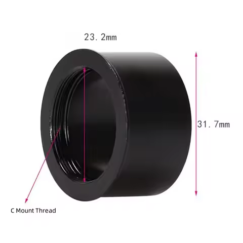 Agnicy Adapter 23.2mm Inner Hole to 1.25 Inches Outer Diameter Joint C Mount C Port Thread