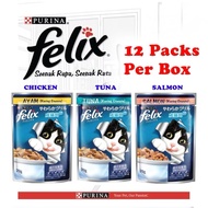 FELIX POUCH CHICKEN TUNA SALMON WET FOOD PREMIUM 70G