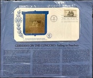 郵票 首日封 USA Germans on the Concord 1683 含23K金郵票 (29 Apr 1983)
