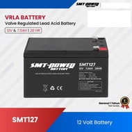 BATTERY UPS / AKI KERING / BATERAI VRLA SMT 12V 7.5AH SMT127 ORIGINAL SMT POWER 12V 75AH/12V 7AH