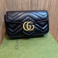 ⚠️清屋⚠️ Gucci GG Marmont Matelasse Super Mini Bag  GG MARMONT 絎縫皮革超迷你袋