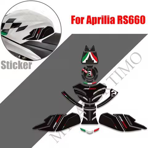 For Aprilia RS660 RS 660 Motorcycle Tank Pad Cap TankPad Grips Gas Fuel Oil Kit Knee Fairing Fender 