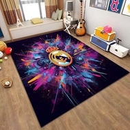 Real Madrid pattern rug, living room and bedroom decoration, indoor floor rug, non-slip rug mat, sof