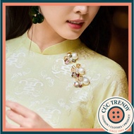 Combo 3c FRENCH BUTTON, Ao Dai MB112 Size 30mm, Stone Material Mixed Colors Fashion Modern Style