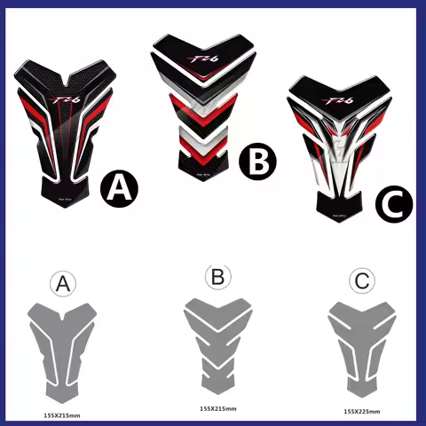 Motorcycle accessories 3D Motorcycle Tank Pad Protector Stickers For Yamaha FZ6 FZ6S FZ6N FZ6 Fazer 