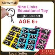 Intelligence Knot 8 PCS Metal Puzzle Baffling puzzle Games Baby Teaching 6+