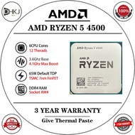USED AMD Ryzen 5 4500 R5 4500 6-Core 3.6 GHz 12-Thread 7NM 65W CPU Gamer CPU Processor Socket AM4