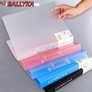 BALLYKA Transparent Folder, D-shaped 2 Holes Binder File Folder, Plastic Office Document Lever Arch 