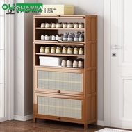 OU Rattan Bamboo Shoe Rack Shoe Rack Deodorant Breathable Floor Mounted Multi-layer Shoe Cabinet OU238