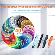 40 Colors 3D Printer Filament For Kids 1.75mm PLA Refills 3D Printing Pen Material For Child
