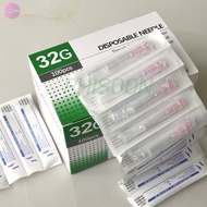 100PCS 34G 4mm Beauty Disposable cosmetic toothbrush needle Needle 30G 32G 13mm1.5/2.5/25mm