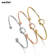 SMILE Love Knot Bracelets Can't Tie The Knot Jewelry Bridesmaid Proposal Gifts Wedding Adjustable Ti