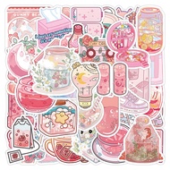 10/50Pcs Ins Style Pink World Cartoon Stickers for Stationery Laptop Guitar Waterproof Sticker Toys Gifts