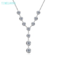 Pass Test D Color Round Cut 1.4 CT Real Moissanite Diamond Pendant Necklace 925 Sterling Silver For 