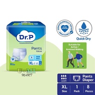 DR. P VALUE LEVEL 6 ADULT PANTS DIAPER  XL8