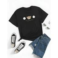 KATUN Premium Cotton T-Shirt Wanita KS737 Size SML XL 2XL 3XL 4XL 5XL-Bear Baju T Shirt Perempuan T 