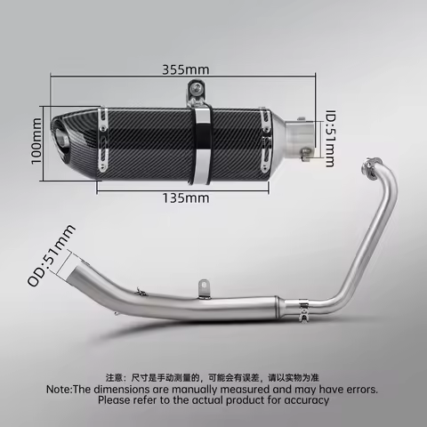 For Zontes ZT125 U1 G1 Z1 Z2 2021-2025 Motorcycle Engine Exhaust Muffler System Front Link Pipe