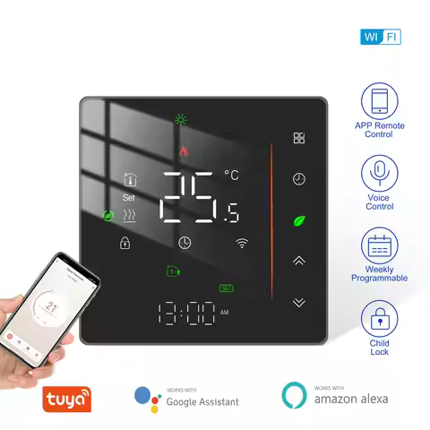 Tuya Smart Heating Thermostat WiFi Electric/Water/Gas Boiler Underfloor Heating Temperature Controll