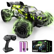 DEERC Remote Control Car, 2.4Ghz Glowing RC Cars W/ 2 Rechargeable Batteries for 40 Min Play, All Te