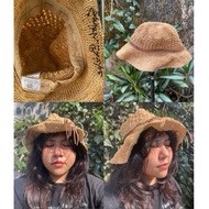 Crochet Bucket Hat (Brown)