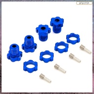 [L E U R] 4Pcs 17mm Hex Nuts Splined Wheel Hubs 5353X for RC  1/10 E- Summit E-  3.3  Pro ,dark blue