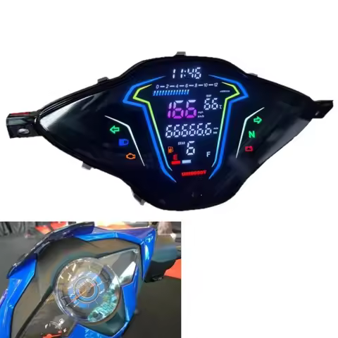 Speedometer Digital Motorcycle Meter Odometer with Gear Meter Tachometer For Honda Future Wave 125 F