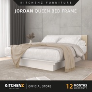 KitchenZ Jordan Series Wooden Queen Bed Frame with Headboard / Katil Queen Kayu / BF-J8907