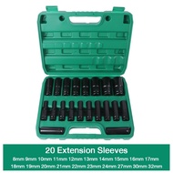 20pcs deep socket wrench set 1/ 2 drive socket wrench set impact socket wrench set socket set tools