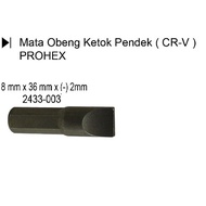 Mata obeng ketok pendek 8mm (-) 3mm Prohex (2433-004)
