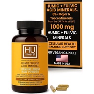 Humic & Fulvic Acid Supplement Capsules – Organic Plant-Based Acid Fulvic Supplement with Fulvic-Hum