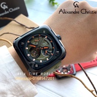 *Ready Stock*ORIGINAL Alexandre Christie 6577MARIPBAGN Green FKM Rubber Automatic Power Reserve Men’s Watch