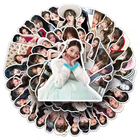 50pcs WONYOUNG IVE Korean Girl Group Singer Star Peripheral Waterproof Decoration Phone Case Sticker