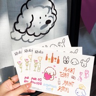 gula Illustration Bichon Tattoo Sticker Waterproof Long-Lasting Merchandise Shipped Every Day