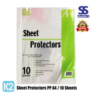 Sheet Protectors A4 10sheets/K2 PP Sheet Protectors/Green Cover /0.07mm