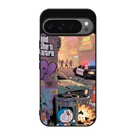 Google TPU Case PIXEL 10 9 8 7 6 5 4 3 A Pro XL DORAEMON ON GTA RK547 Hybrid Cover Rubber Glossy