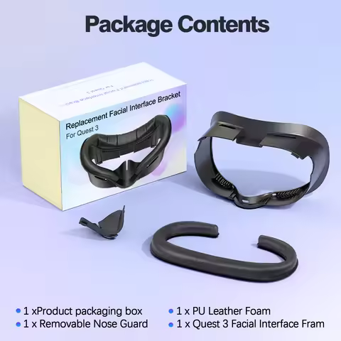 2025，Oculus Quest 3 face interface and mask pad, anti-sweat PU foam pad - VR accessory compatible wi