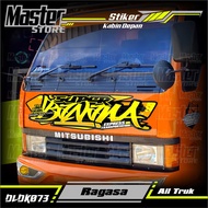 Stiker Decal Kabin Depan SUPER BANANA Full Laminasi Anti Gores Anti Pudar All Truk Canter Ragasa Tep