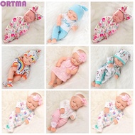 ORTMA Reborn Toddler Doll, 30cm Real Reborn Baby Doll, Newborn Doll Toys Silicone Lifelike Colorful 