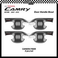 Toyota Camry ACV40 2007 - 2012 Door Handle Bowl Trim Carbon Chrome Black Garnish Accessories Bodykit