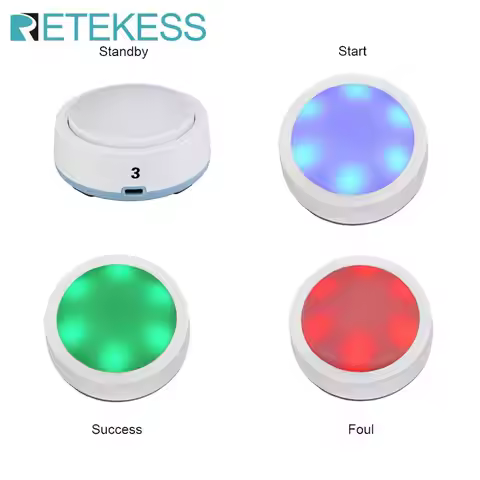 Retekess 1Pcs TM101 Wireless Call Button Answer Buzzer For Intelligent Responder Knowledge And Debat