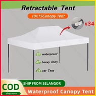 Khemah 10X10 Canopy Tent Set 3M X 4.5M Portable Outdoor Khemah Niaga Pasar Malam (HEAVY DUTY)