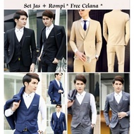 SUIT + Vest + Free FORMAL Pants for Men WEDDING GOWN BRIDAL Suit FORMAL Suit Men's Suit Suit