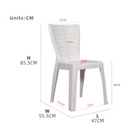 3V 2PCS Modern Stackable Dining Plastic Chair - 3VIZ701Y/3VEL701/3VEZ701