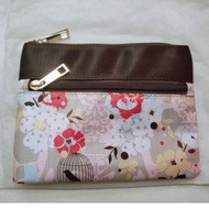 Flora Waterproof Fabric Women Wallet / Make Up Purse with 2 Zip