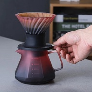 Immersion Dripper Switch Glass Pour Over Coffee Maker V60 Set