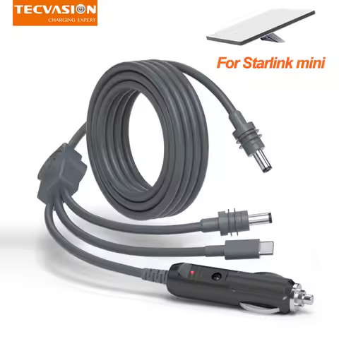 Multifunctional 3 in 1 Power Cable For Starlink Mini Type-C/DC/Car Charger To DC 20V/5A USB C for Sp