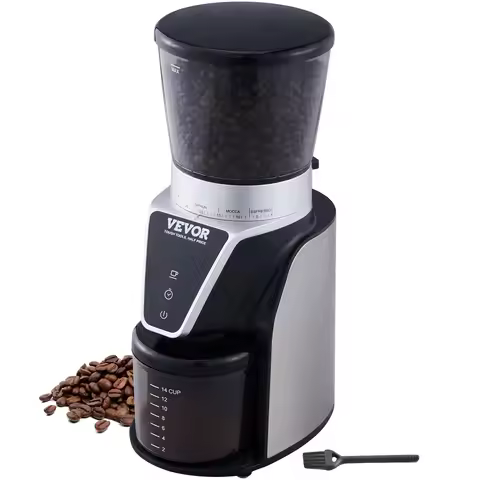 VEVOR 40MM Conical Burr Grind Setting Coffe Bean Electric Grinder Mocha Espresso Adjustment Coffee M