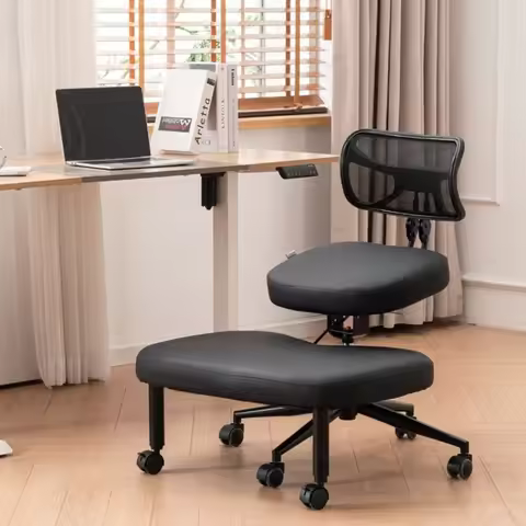 Cross-legged chair Adjustable kneeling chair with wheels Position chair Lifting meditation Yoga chai